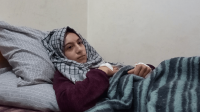 Rema, 13, lives in Jenderes, northwest Syria. Her right leg had to be amputated after the roof of her building collapsed on her during the earthquake. She tells her story from her room at the hospital.  